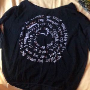 BNWOT cute slogan 3/4 length sleeve tee SB